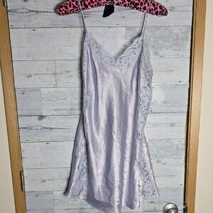 Vintage Jones New York Lavender Lace Slip Dress Size Medium